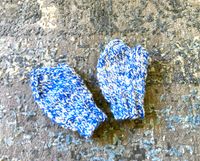 Handschuh blau-weiss Wolle-Acryl